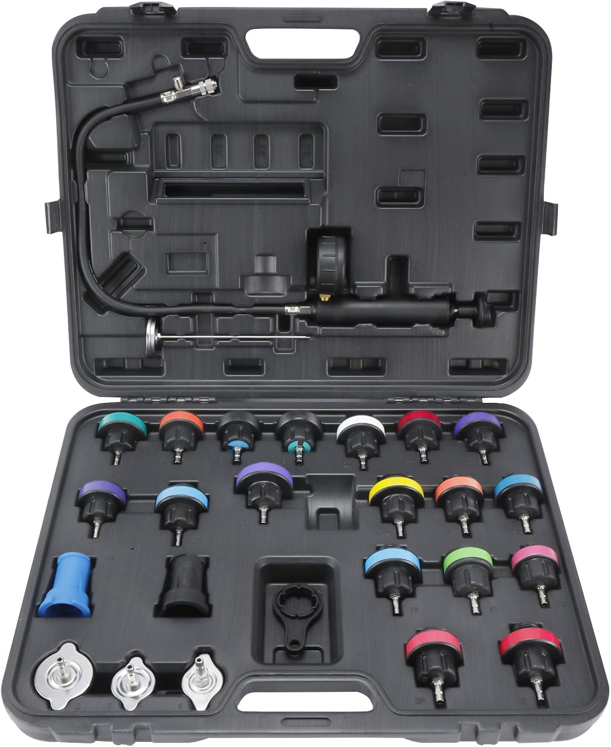 25pcs Universal Radiator Pressure Tester Leak Detector Car Vacuum Type Cooling System Tool J88094