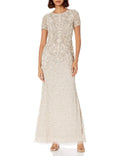 Biscotti Beige Embellished Gown S488