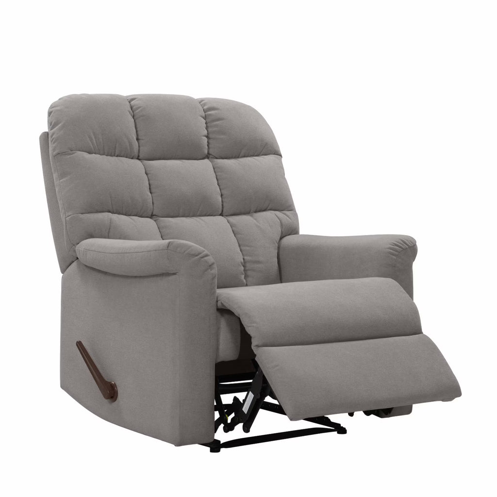 Extra Large Velour Tufted Back Wall Hugger Recliner Chair O716