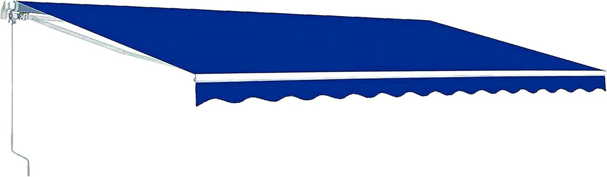 Retractable Motorized Patio Awning 16 x 10 Feet Multi-Stripe Green C88351