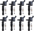 Set of 8 Platinum Spark Plug and 8 Ignition Coil Pack Compatible with Ford 5.4L 4.6L A281644
