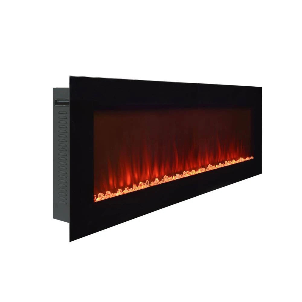 Black Wall-Mount Electric Fireplace Y2237