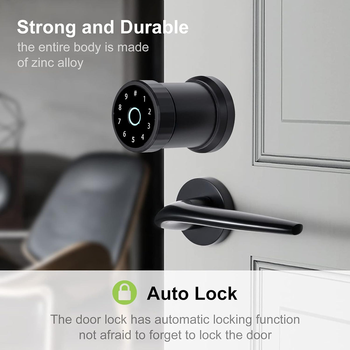 Smart Lock 4-in-1 Keyless Entry Door Lock Pack of 2 H810