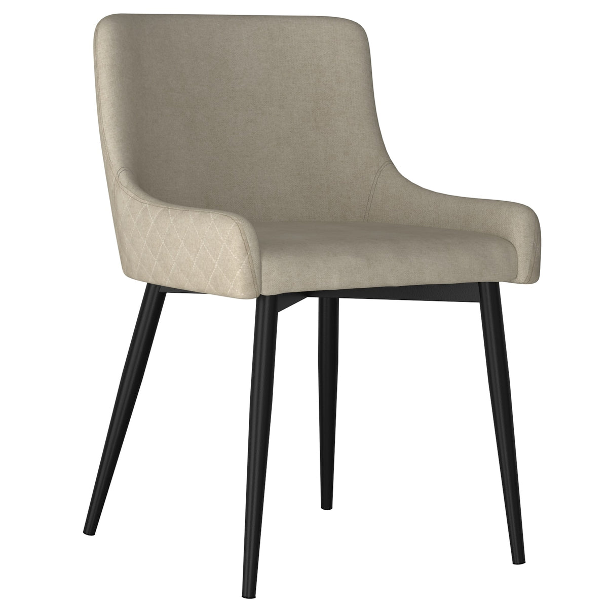 Beige Upholstered Side Chairs Set of 2 Y93002