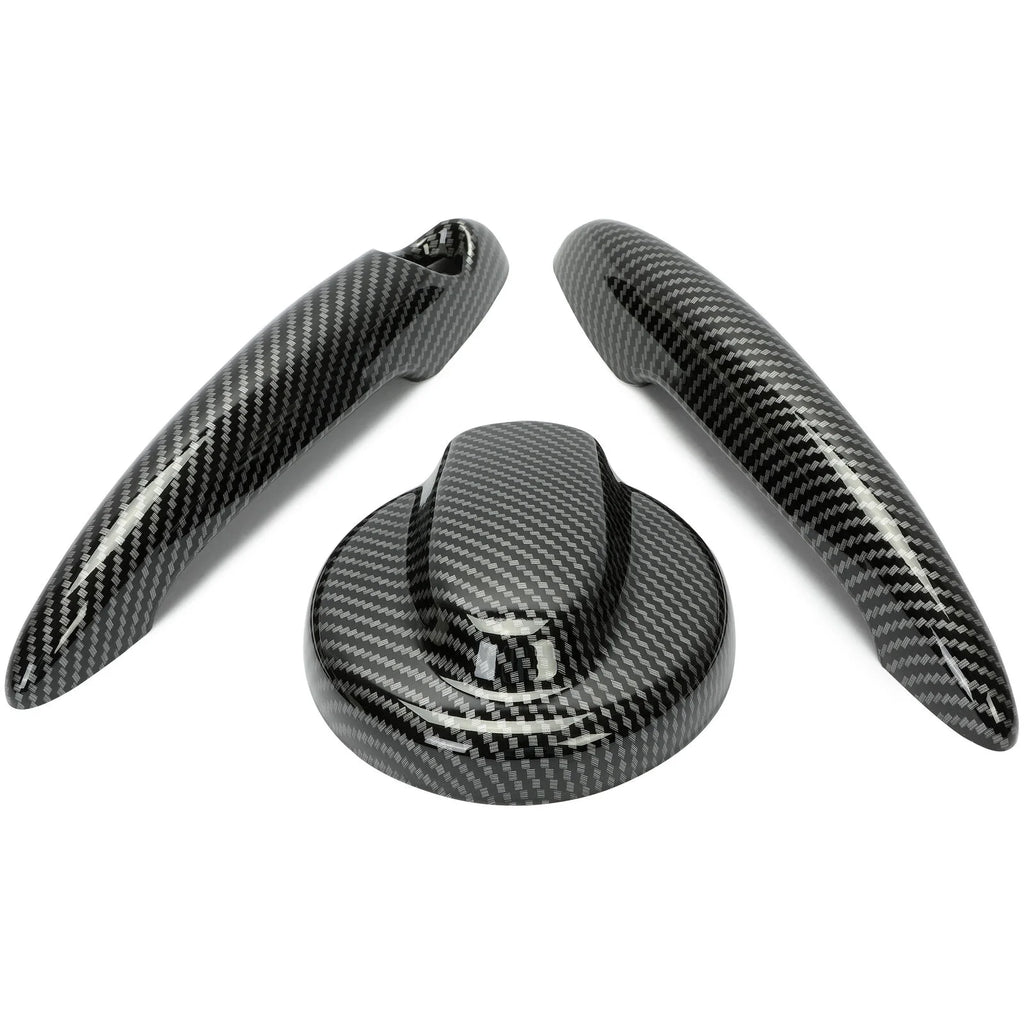 Carbon Effect Gas Tank Cap and Door Handle Covers for MINI Cooper S Q63196