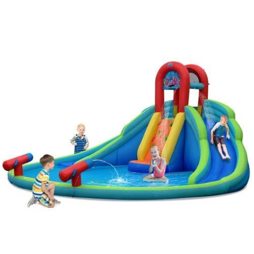 Inflatable Water Slide Bounce House with Splash Pool Y877168