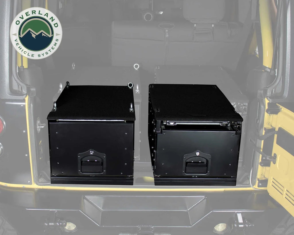 Black Powder Coat Cargo Box with Slide Out Drawer S96541