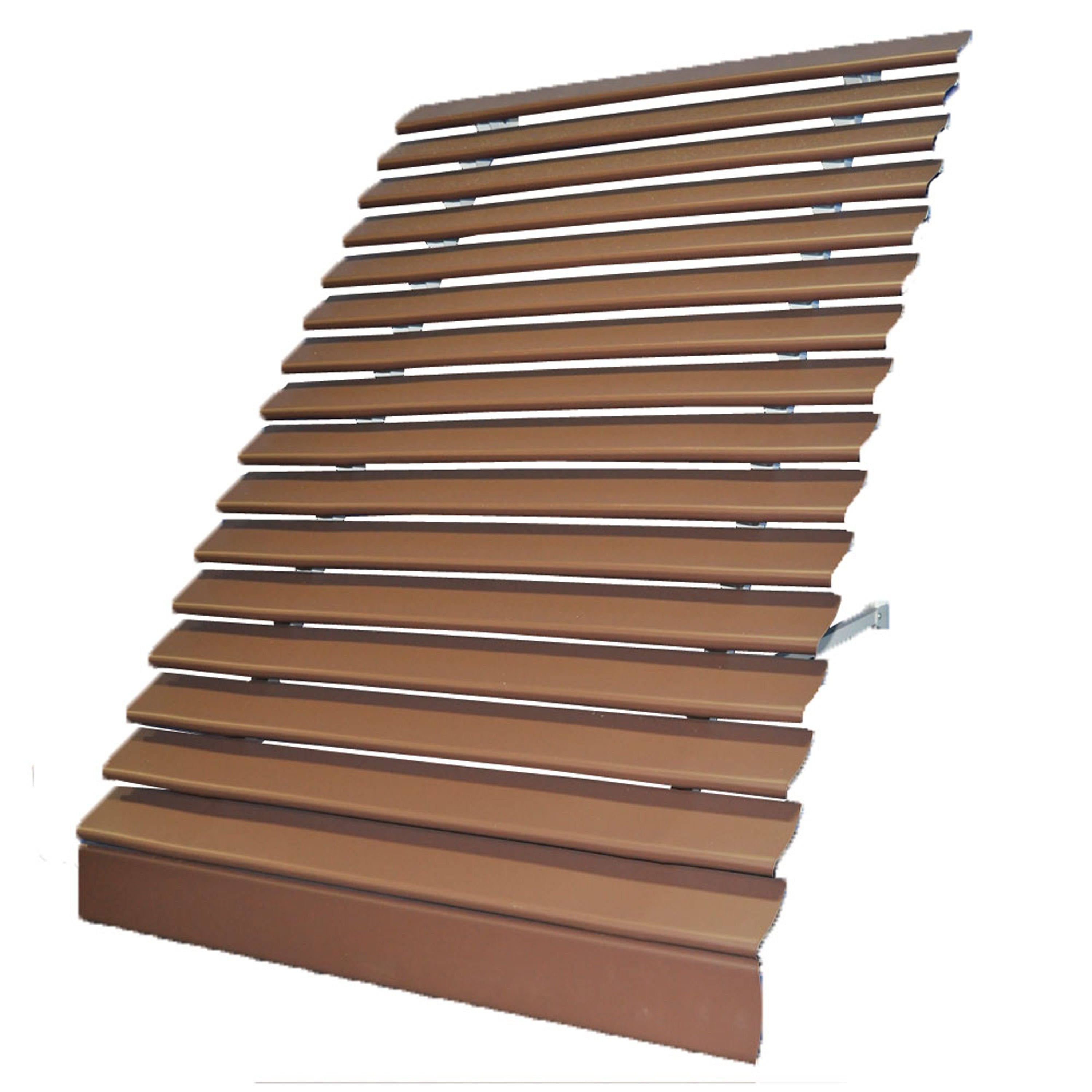 Brown Solid Fixed Window Awning M687