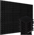 2" X 12" X 12" Soundproofing Foam Panels (24 PACK, Black+Blue) U62735