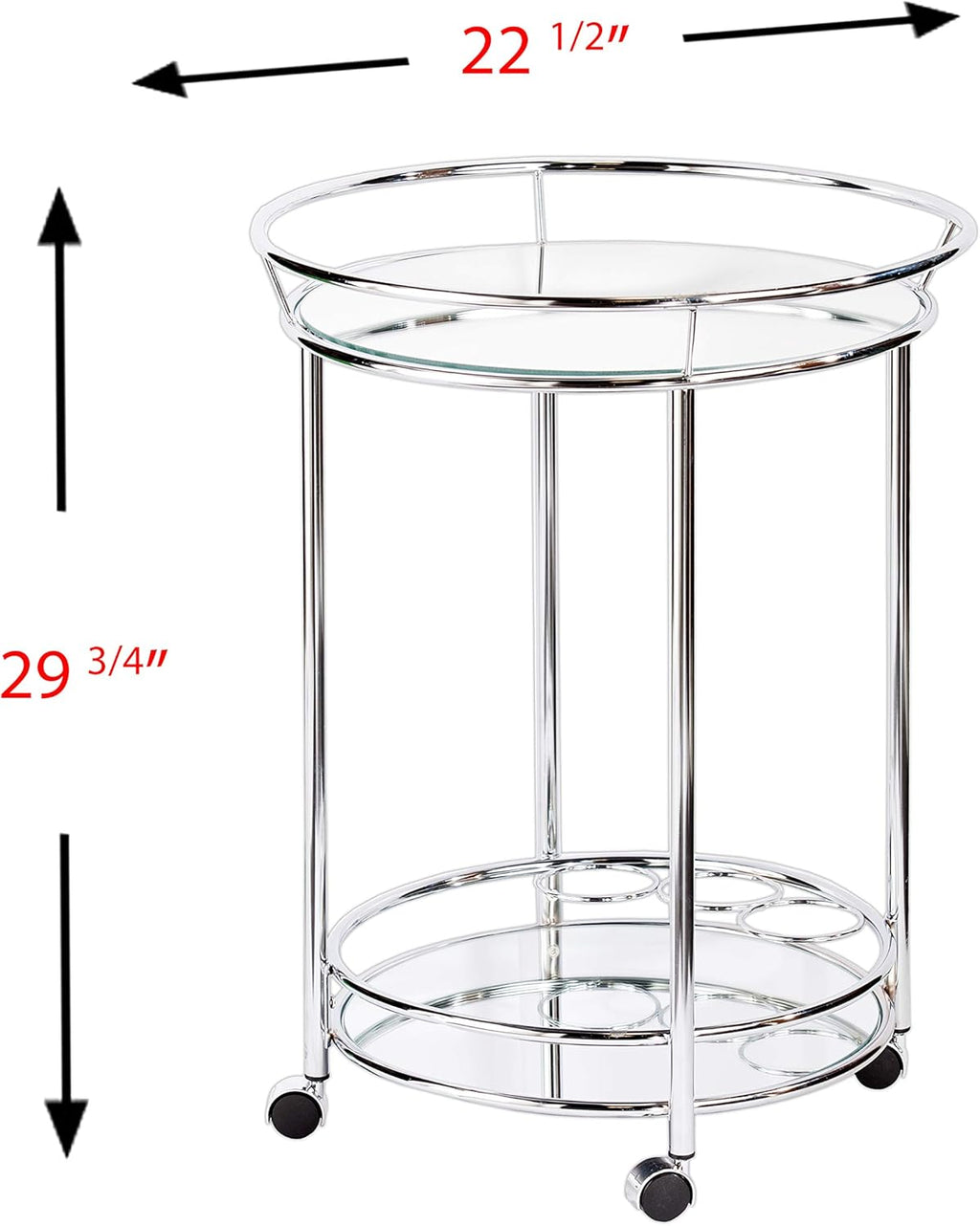 Chrome Bar Cart J28818