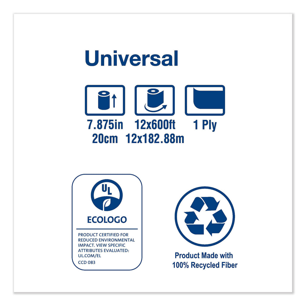 Natural 1-Ply Hardwound Roll Towel, 12/Carton Y724