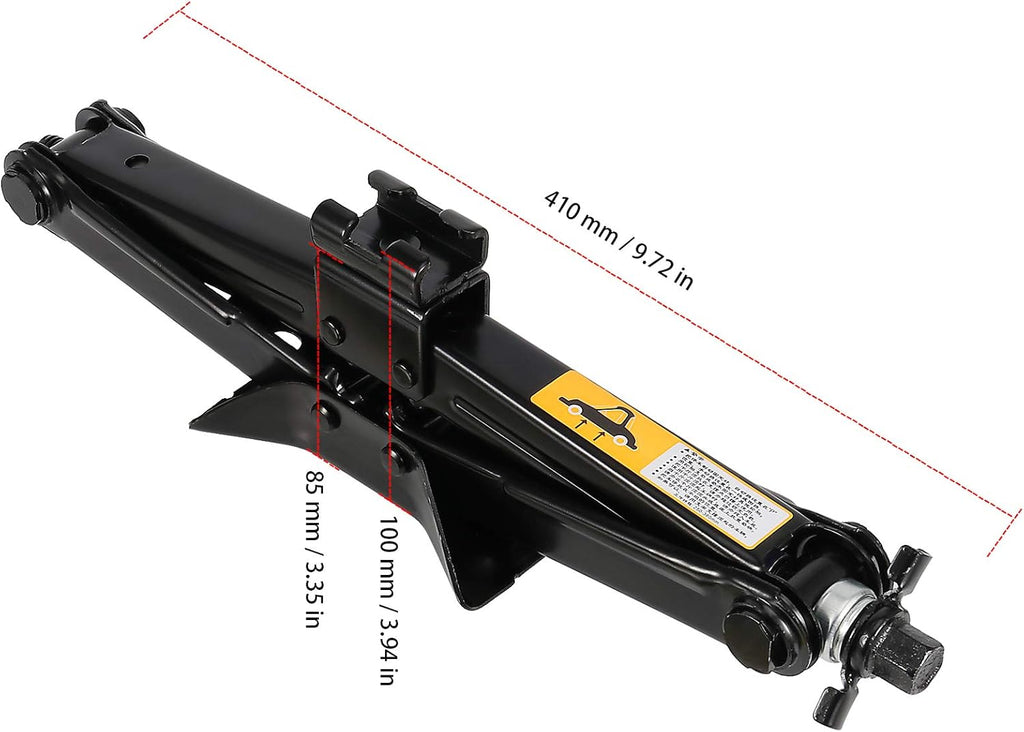 2 Pack 2 Tons 4409 Lbs Capacity Car Scissor Jack with Ratchet Wrench H5568