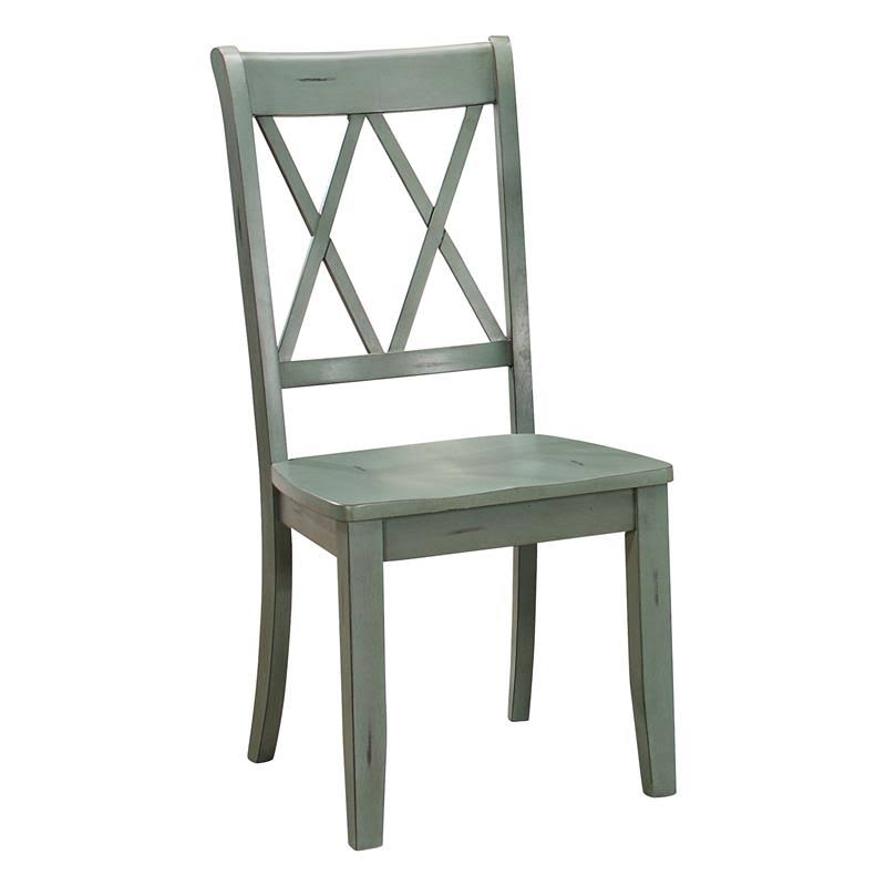 5-Piece Wood Dining Set in Natural and Teal H644072