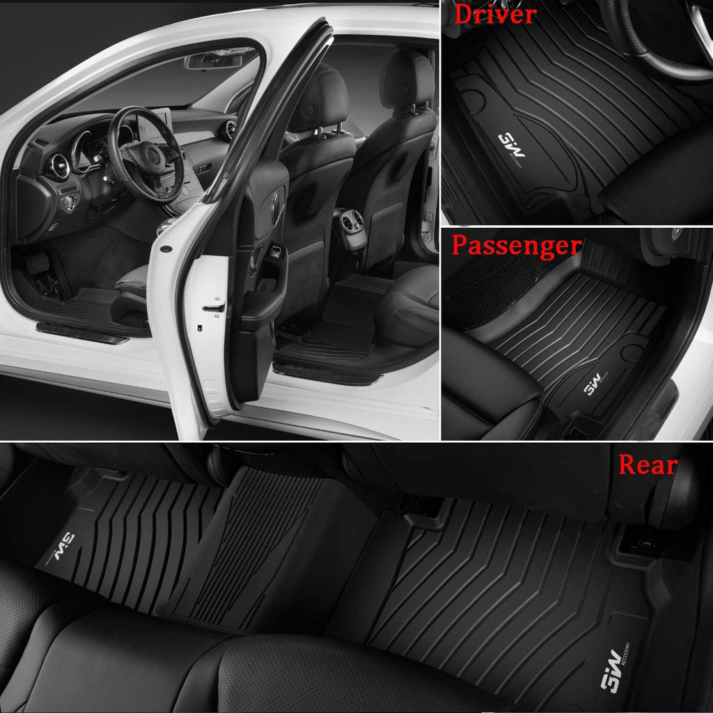 Black Pack of 2 Trunk Mat for Benz GLC J4884