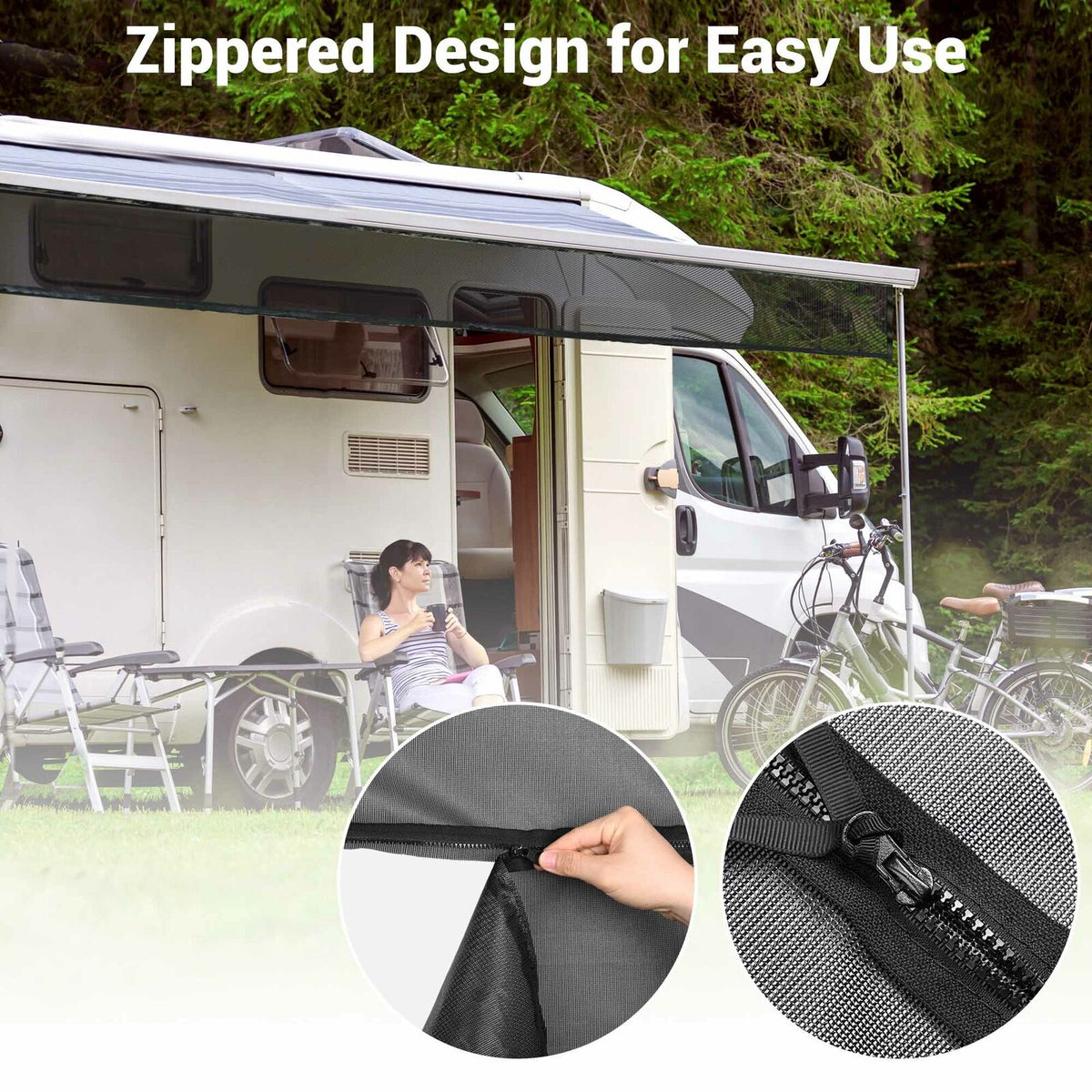 RV Awning Sun Shade Screen Mesh B5346