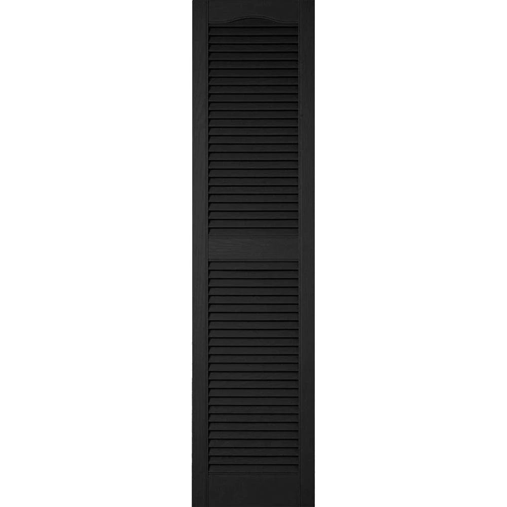 Black Vinyl Open Louver Shutters H7800