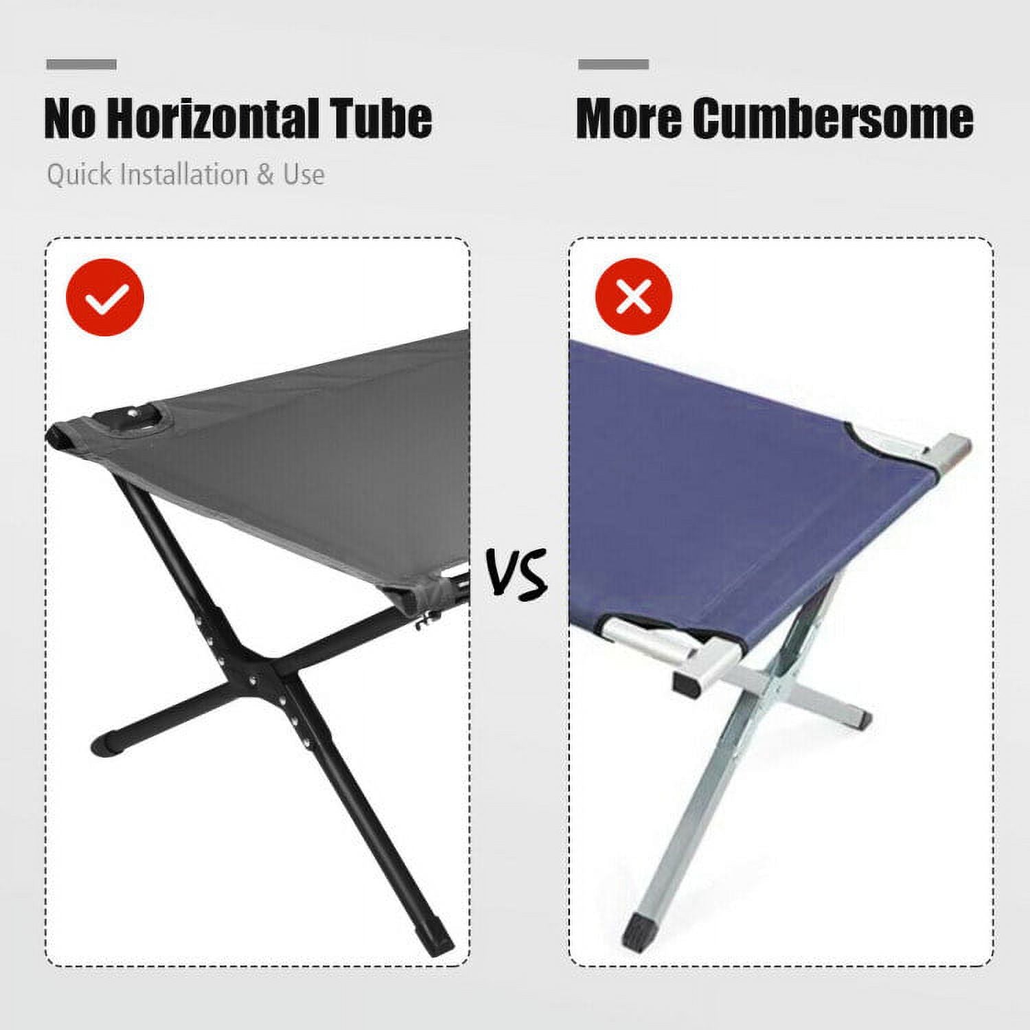 Portable Camping Cot with X-Shape Legs I71613