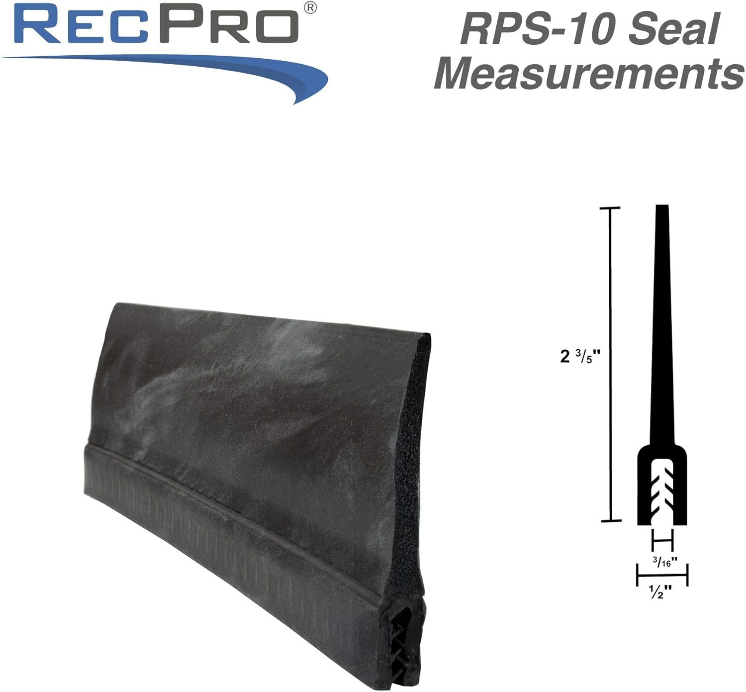 RV Slide-Out Seal 2.6" Wiper Clip-On Weather Stripping 25 Feet Pack of 2 X6008