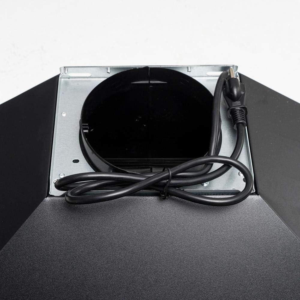 Black Painted Stainless Steel Range Hood with Lights and Carbon Filters Z8568