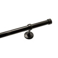 Metal Endcap Rod Set with Non-Telescopic Pole and Modern Brackets P9905