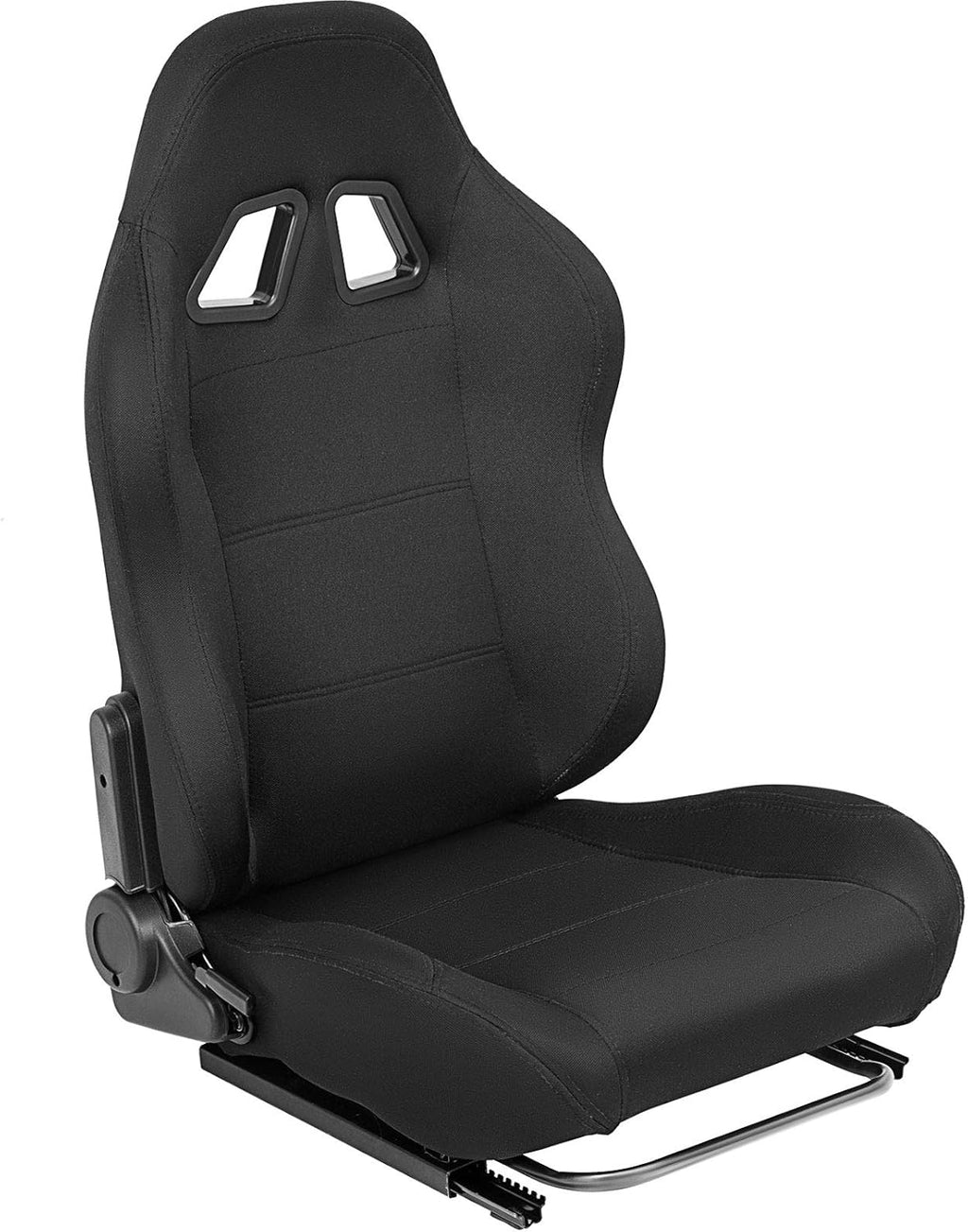 Black Cloth Racing Seat with Adjustable Slide R9020