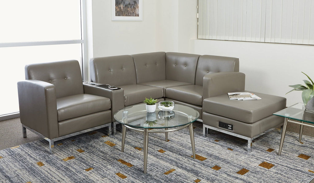 Smoke Ottoman Modular Component W221