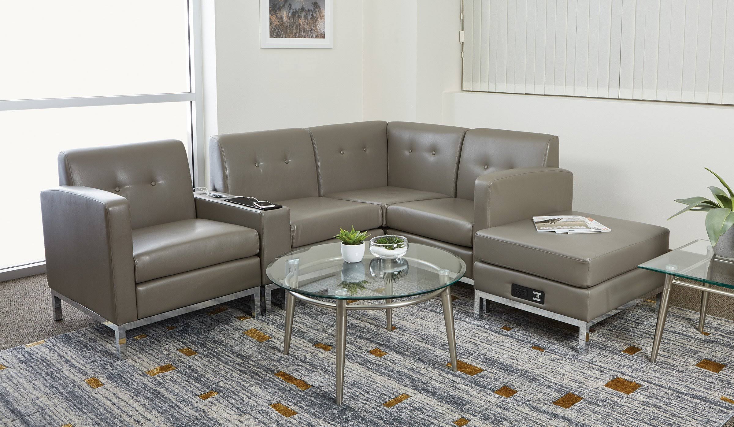 Smoke Ottoman Modular Component W221