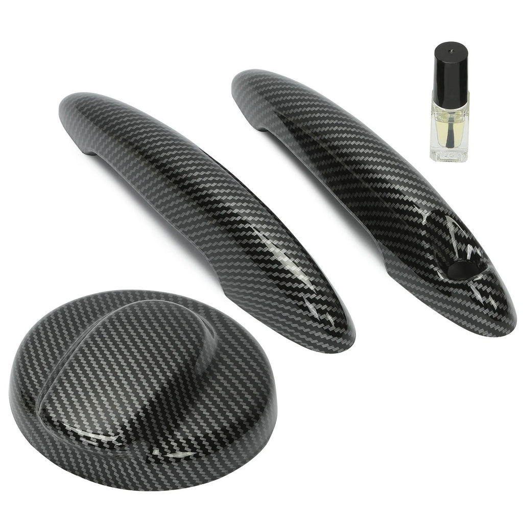 Carbon Effect Gas Tank Cap and Door Handle Covers for MINI Cooper S Q63196