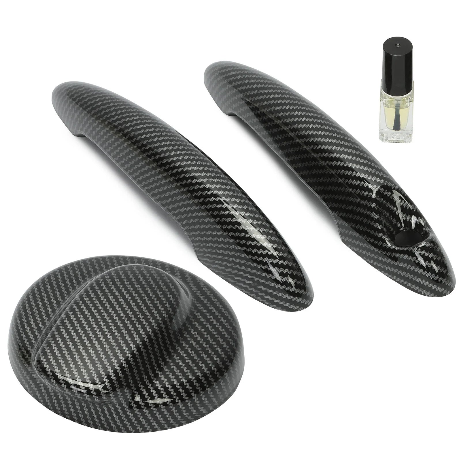 Carbon Effect Gas Tank Cap and Door Handle Covers for MINI Cooper S Q63196