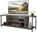 Charcoal TV Stand with Storage Shelving F69522