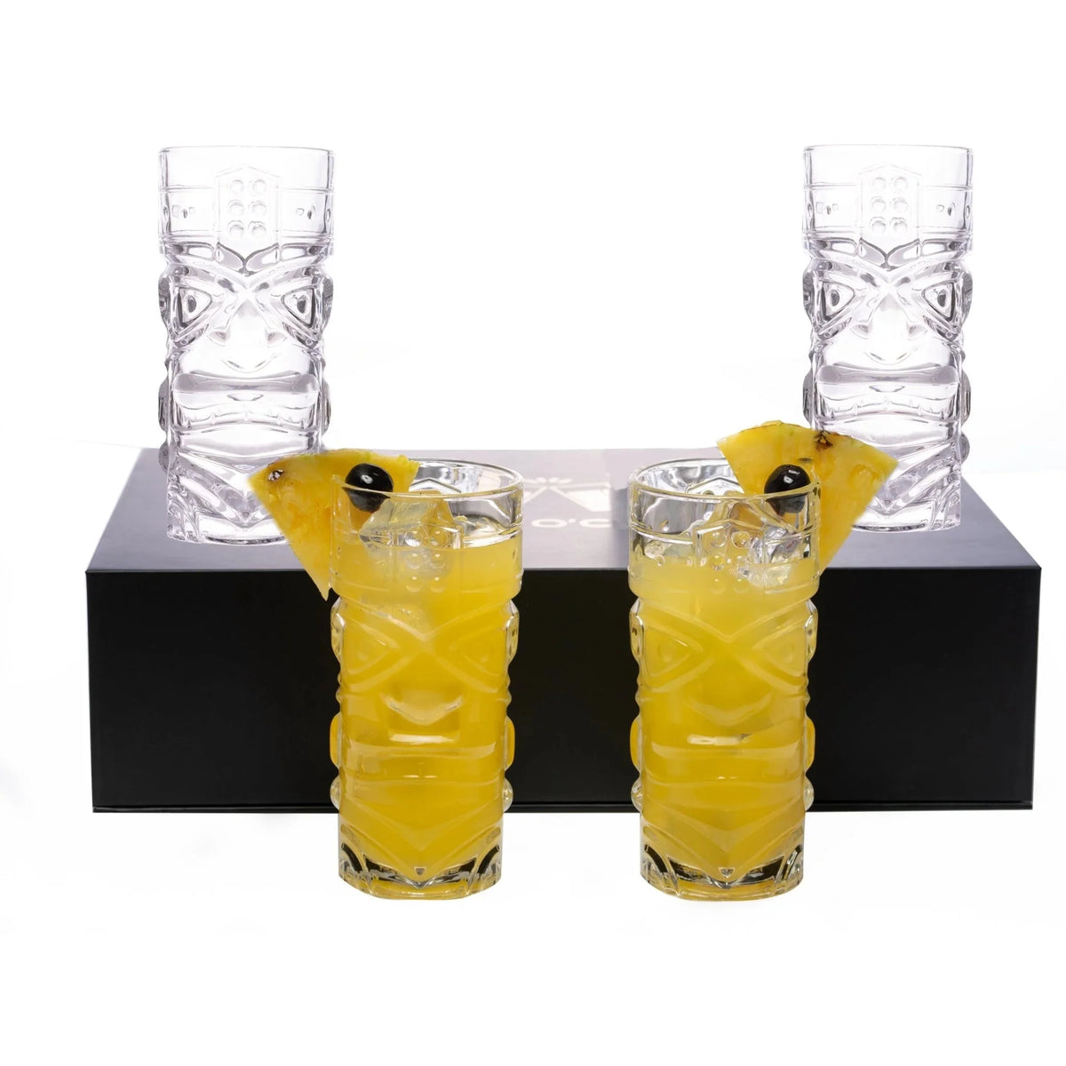 Clear Tiki Glasses, Set of 4, 450 ML D4002