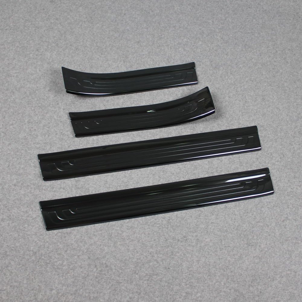 Black Stainless Door Sill Scuff Plate Trim Pack of 2 E5977