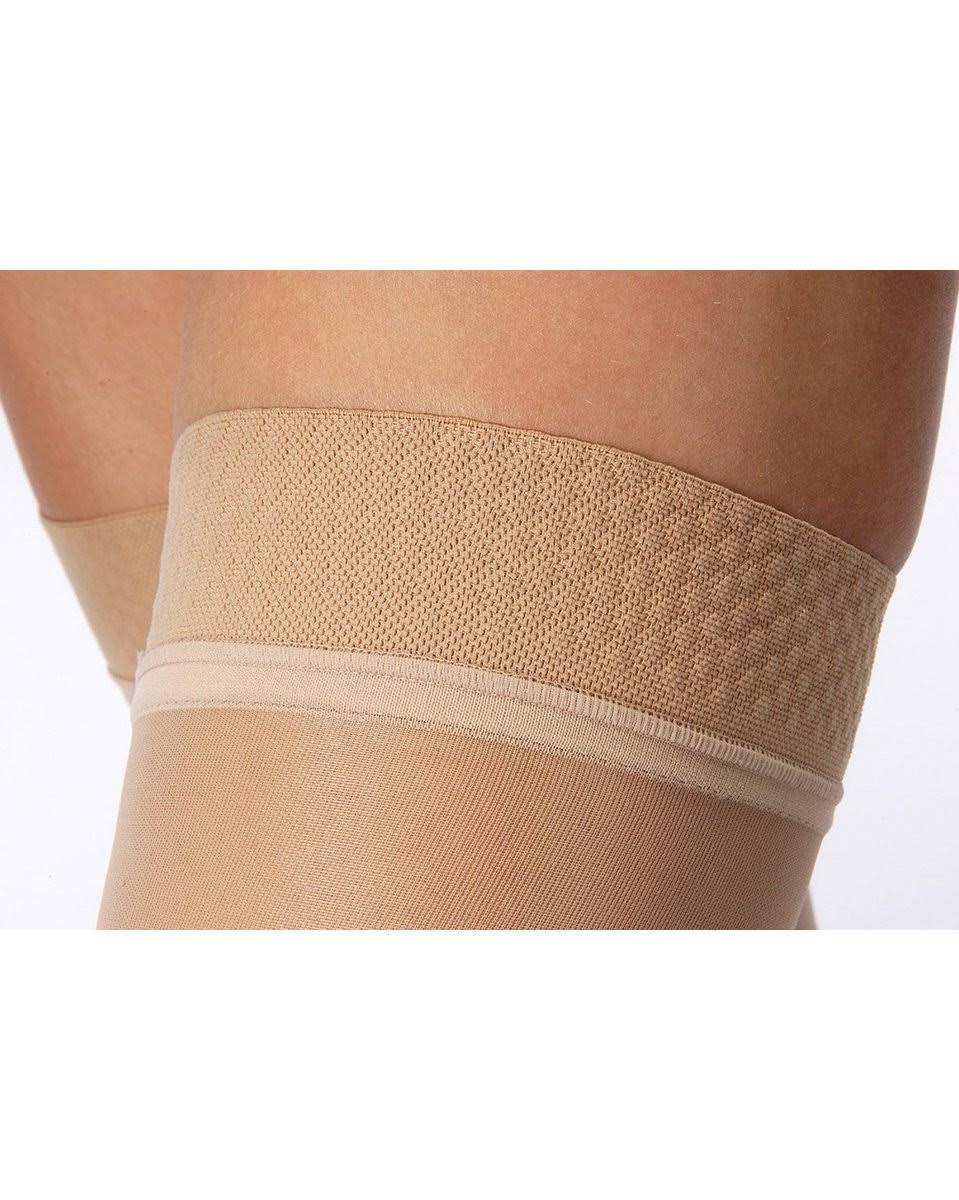 30-40 mmHg Small Suntan Thigh High Silicone Dot Band D512086