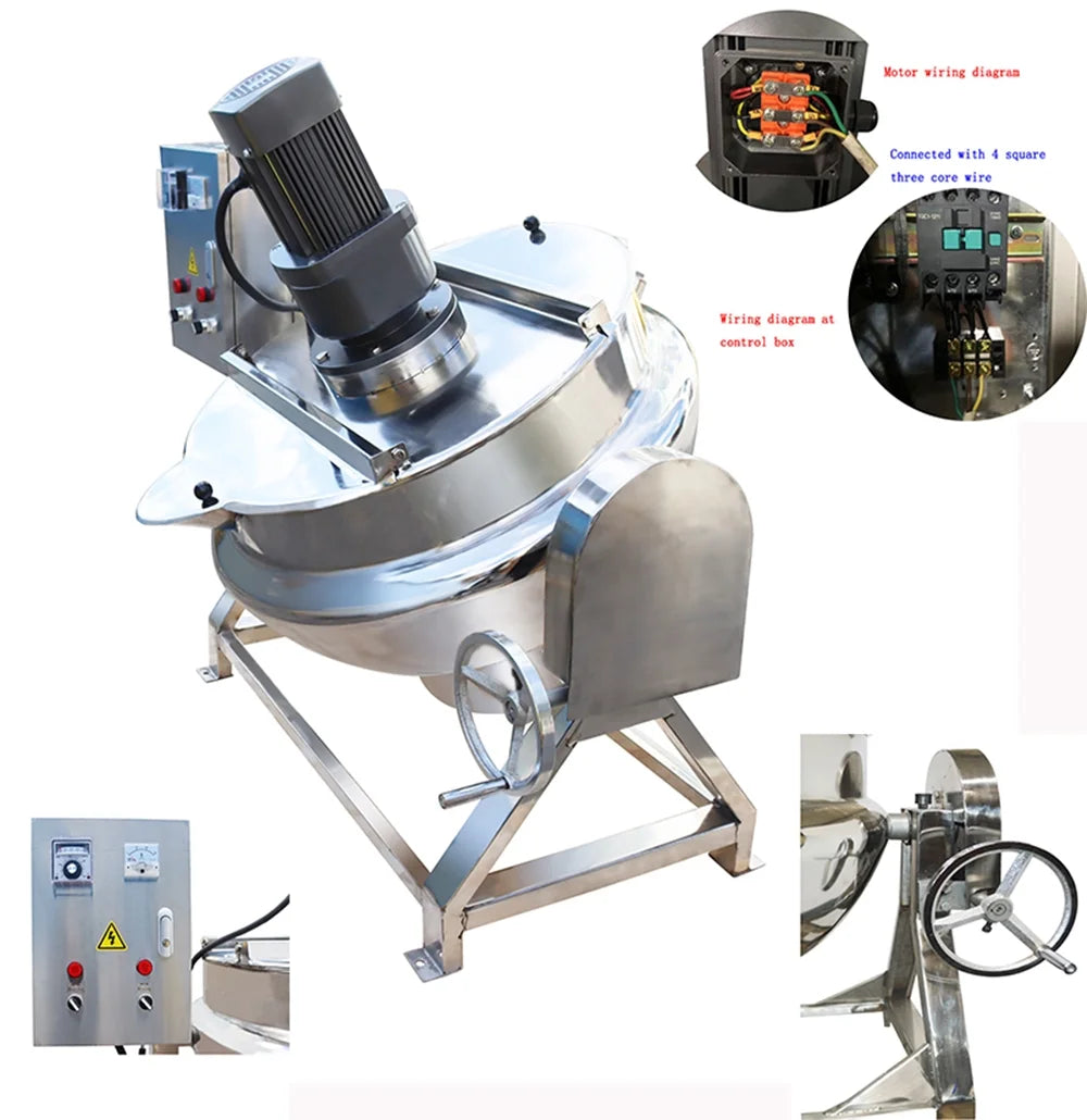 Electric Jacketed Kettle 100L 26.5 Gallon Stainless Steel 220V A4396