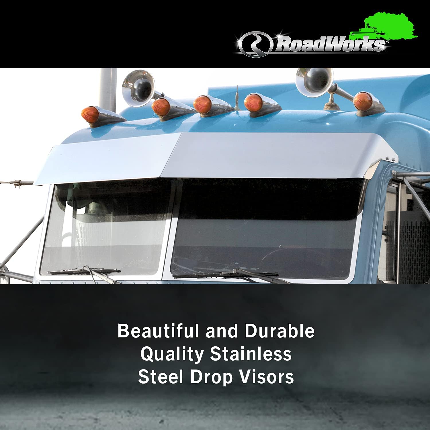 Stainless Steel 11” Blind Mount Drop Visor K4343