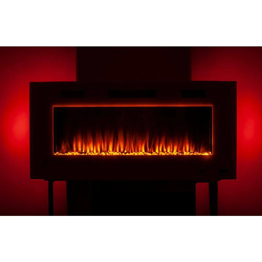 Black Wall-Mount Electric Fireplace Y2237