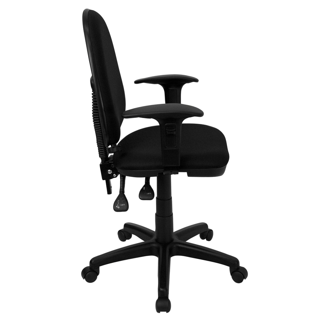 Mid-Back Fabric Swivel Ergonomic Task Chair U579458