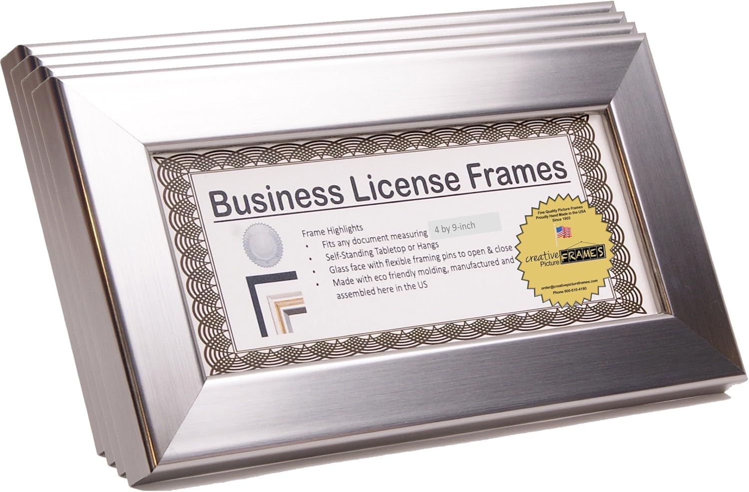 Black Business License Certificate Frames C87419