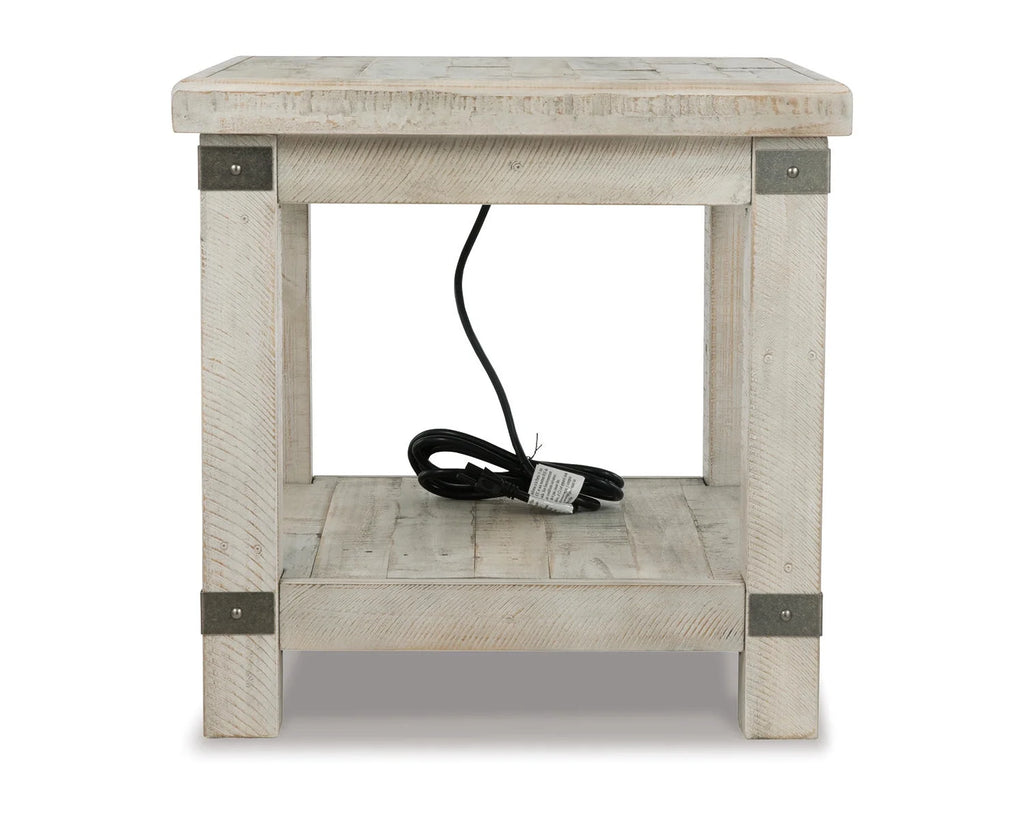 White Wash Gray End Table N7605