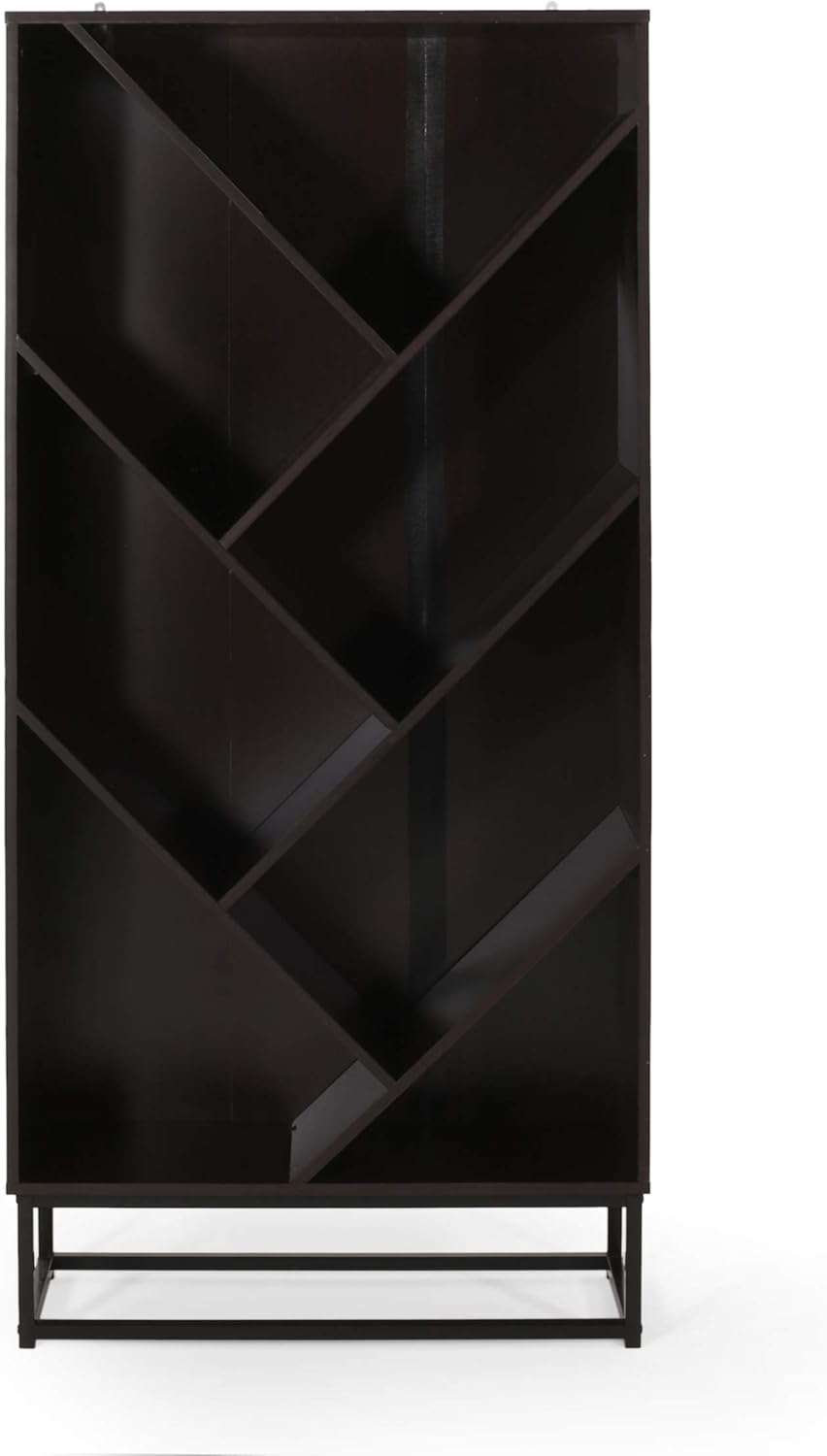 Dark Walnut Black Bookcase N5770