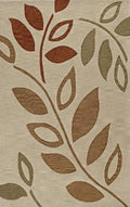 Brown Leaves Branches 9' x 12' Rectangle Area Rug P9823