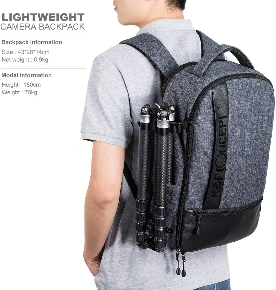 Camera Backpack for DSLR Cameras, 14-15 inch Laptop, Tripod, Lenses U7811