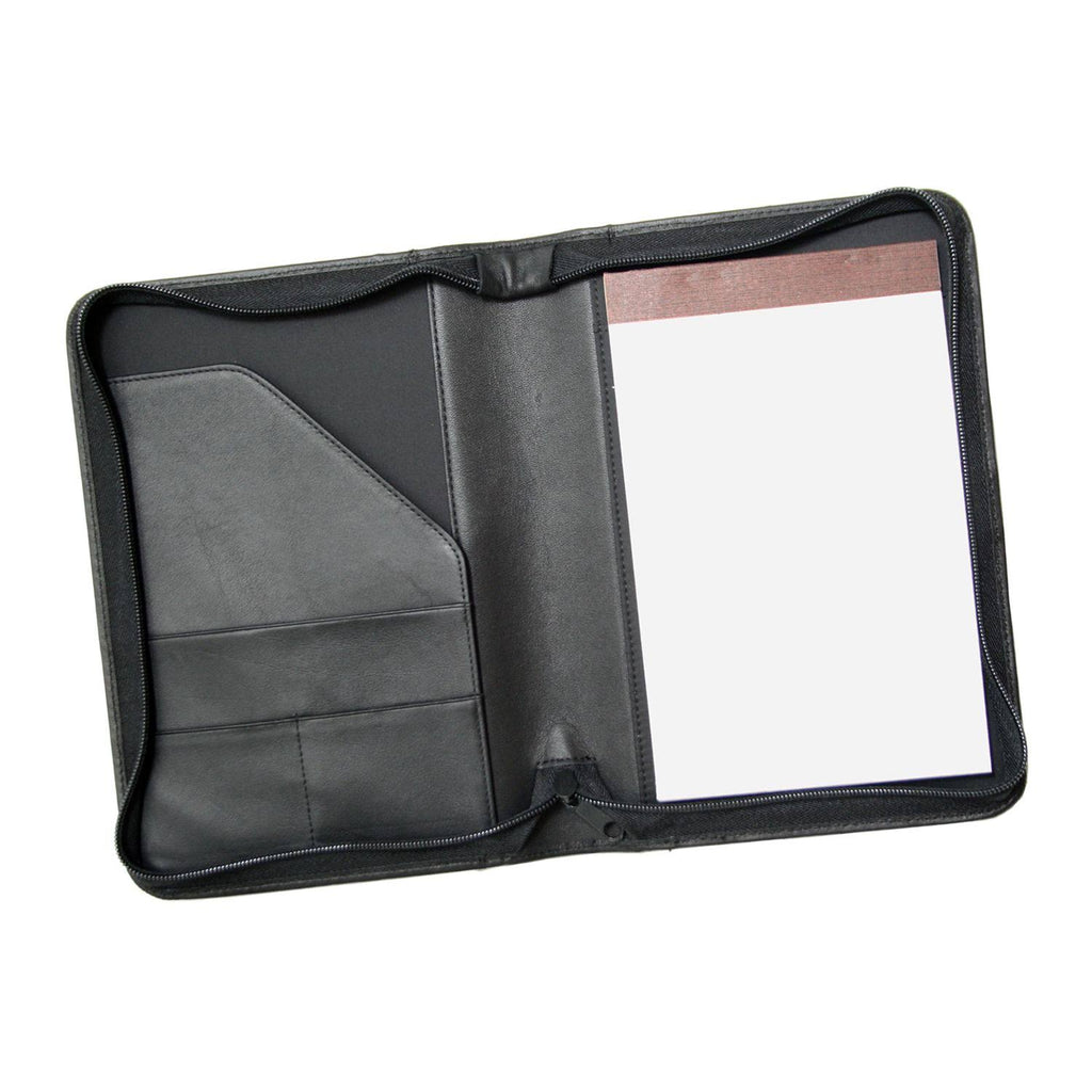 Black Zip Around Writing Padfolio E654