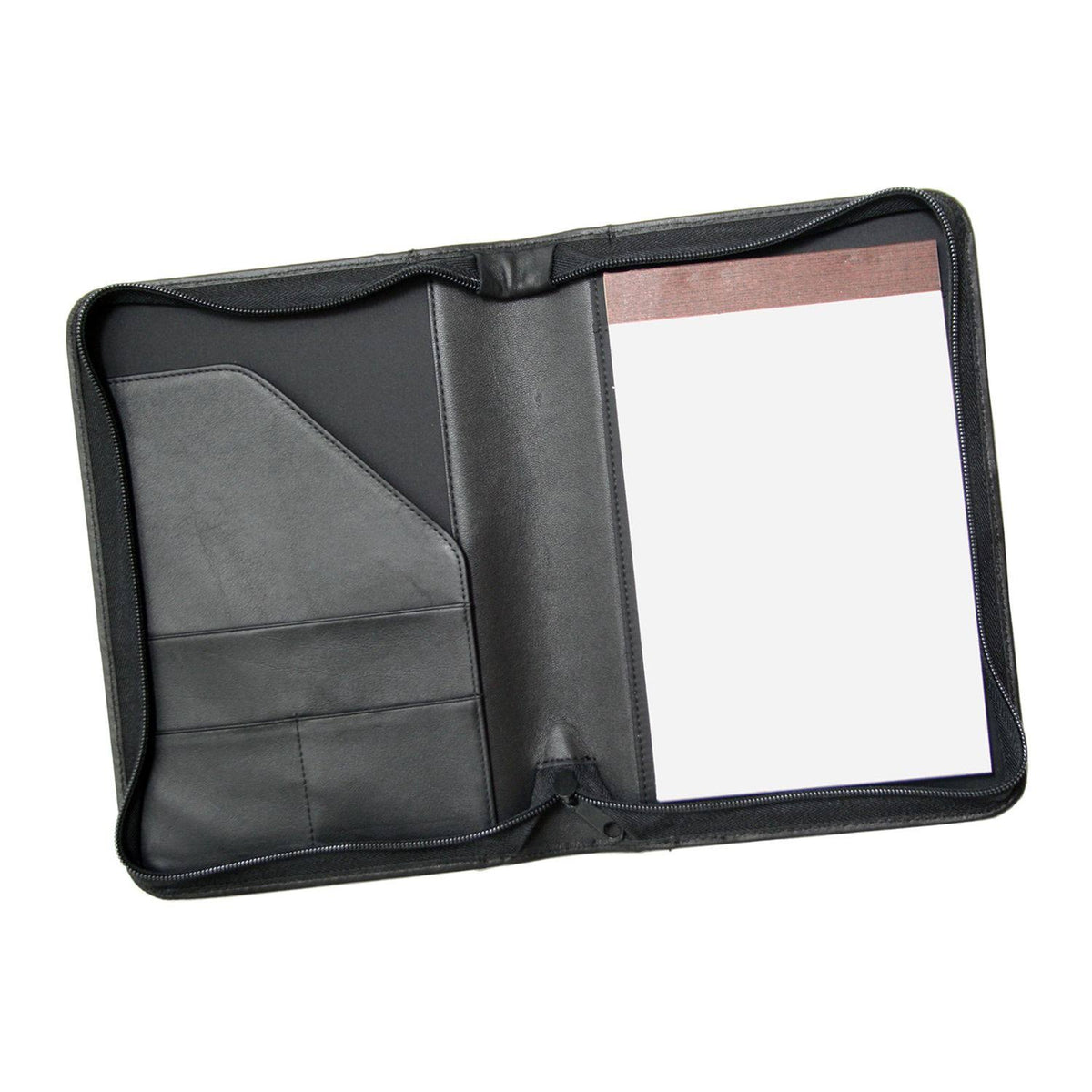 Black Zip Around Writing Padfolio E654