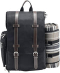 Picnic Backpack for 4 with Stainless Steel Cutlery Set, Waterproof Blanket, Cooler Bag V674140