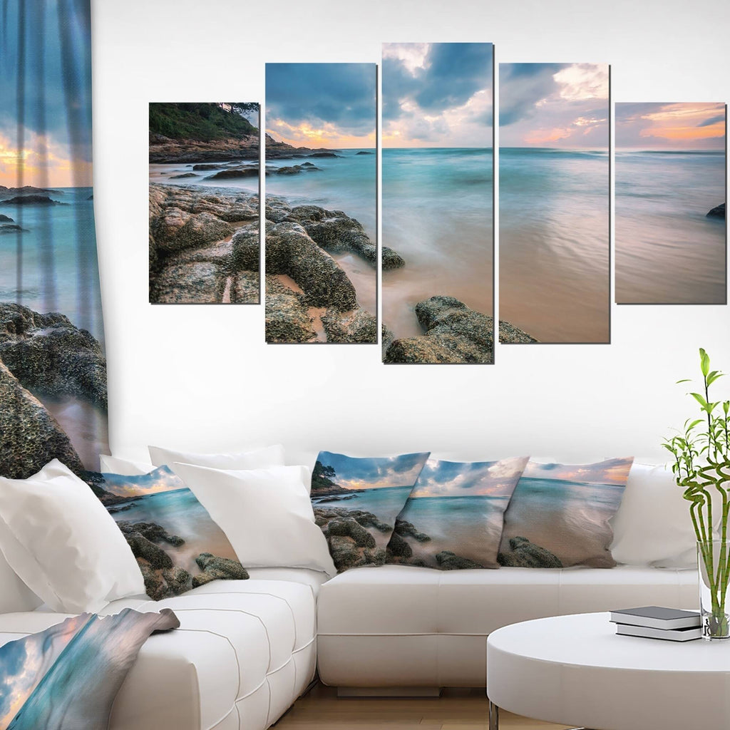 Extra Large Seascape Art Canvas (5 Piece), 60x22 x 28x22 N48960
