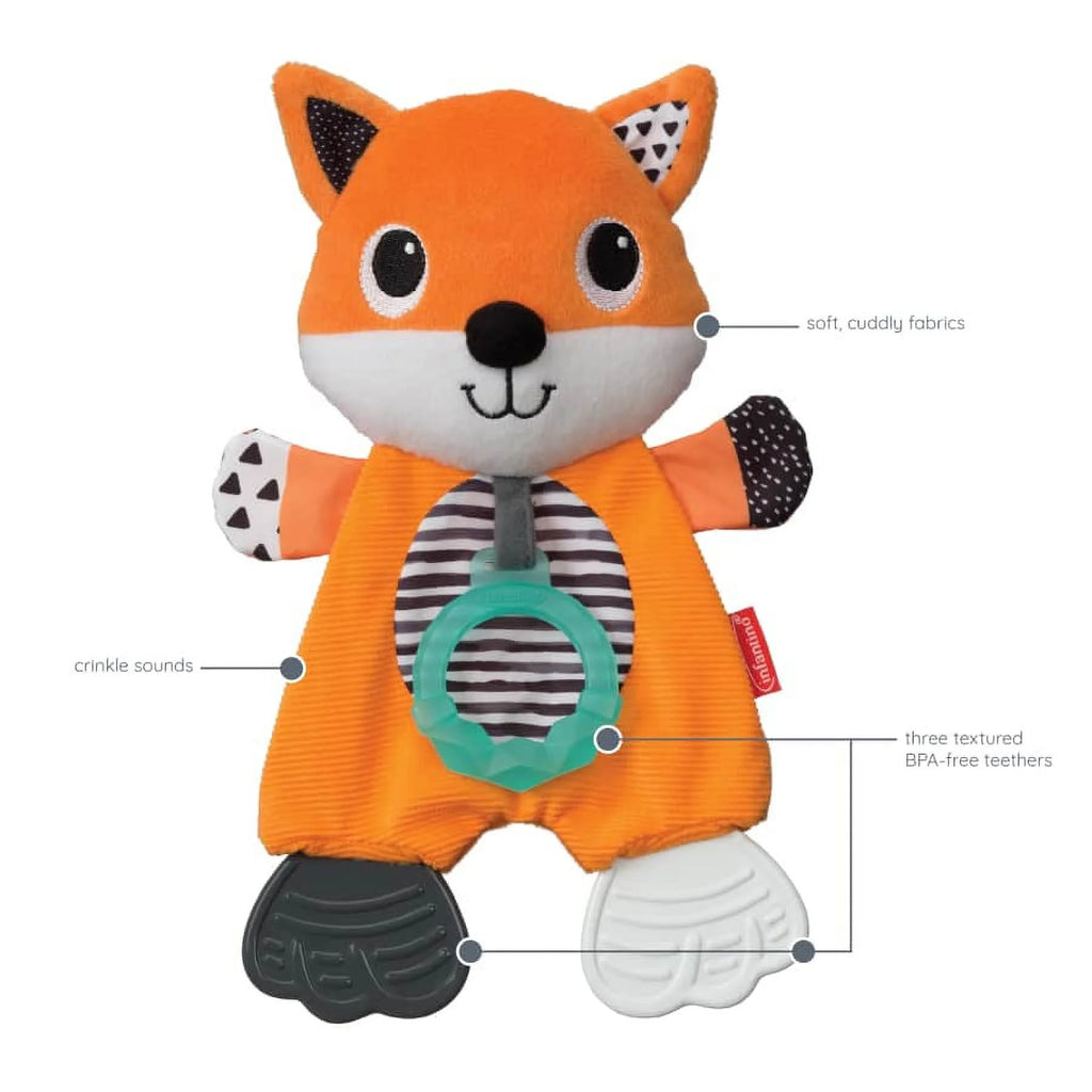 Fox Cuddly Rattle Textured Teether U664