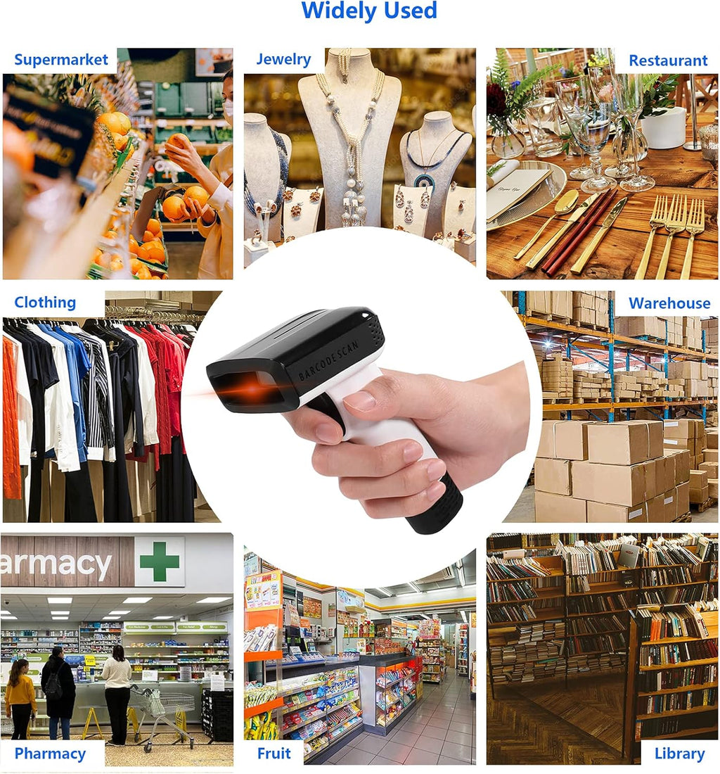 White Pack of 2 Wireless Barcode Scanner X150