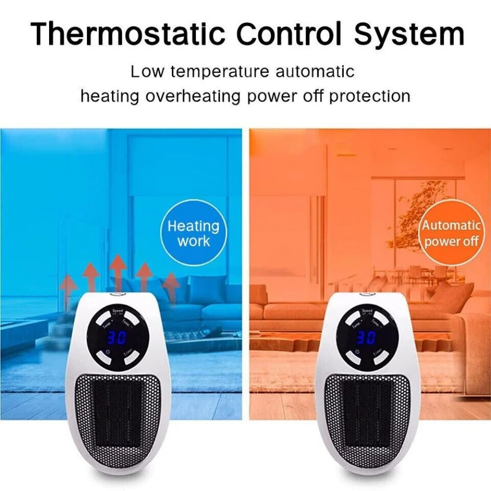 Portable Mini Electric Wall Heater with Timer E926982