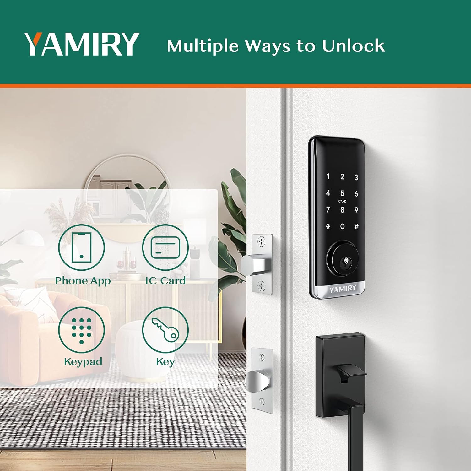 Keypad Deadbolt Electronic Door Lock Pack of 2 Y1904